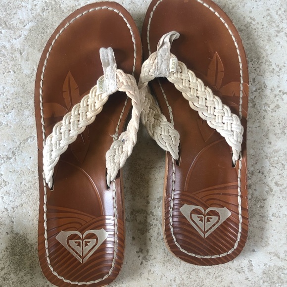 roxy braided flip flops